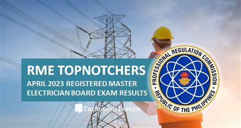 TOP 10: Registered Master Electrician RME board exam result .